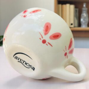 Taza de Cerámica con Diseño de Conejito Pintado a Mano – 10 oz – Taza Artesanal para Café, Té o Chocolate – Regalo Original y Tierno