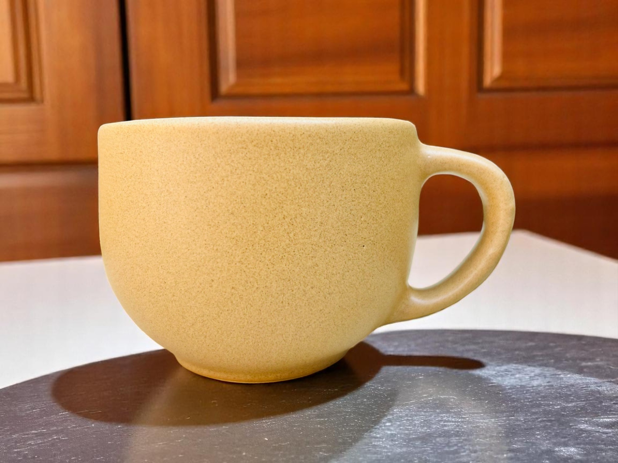 Set de 4 Tazas de Gres de 14 oz – Cerámica Artesanal en Color Avellana – Diseño Café/Marrón con Acabado Natural – Apta para Café, Té o Chocolate - Imagen 2