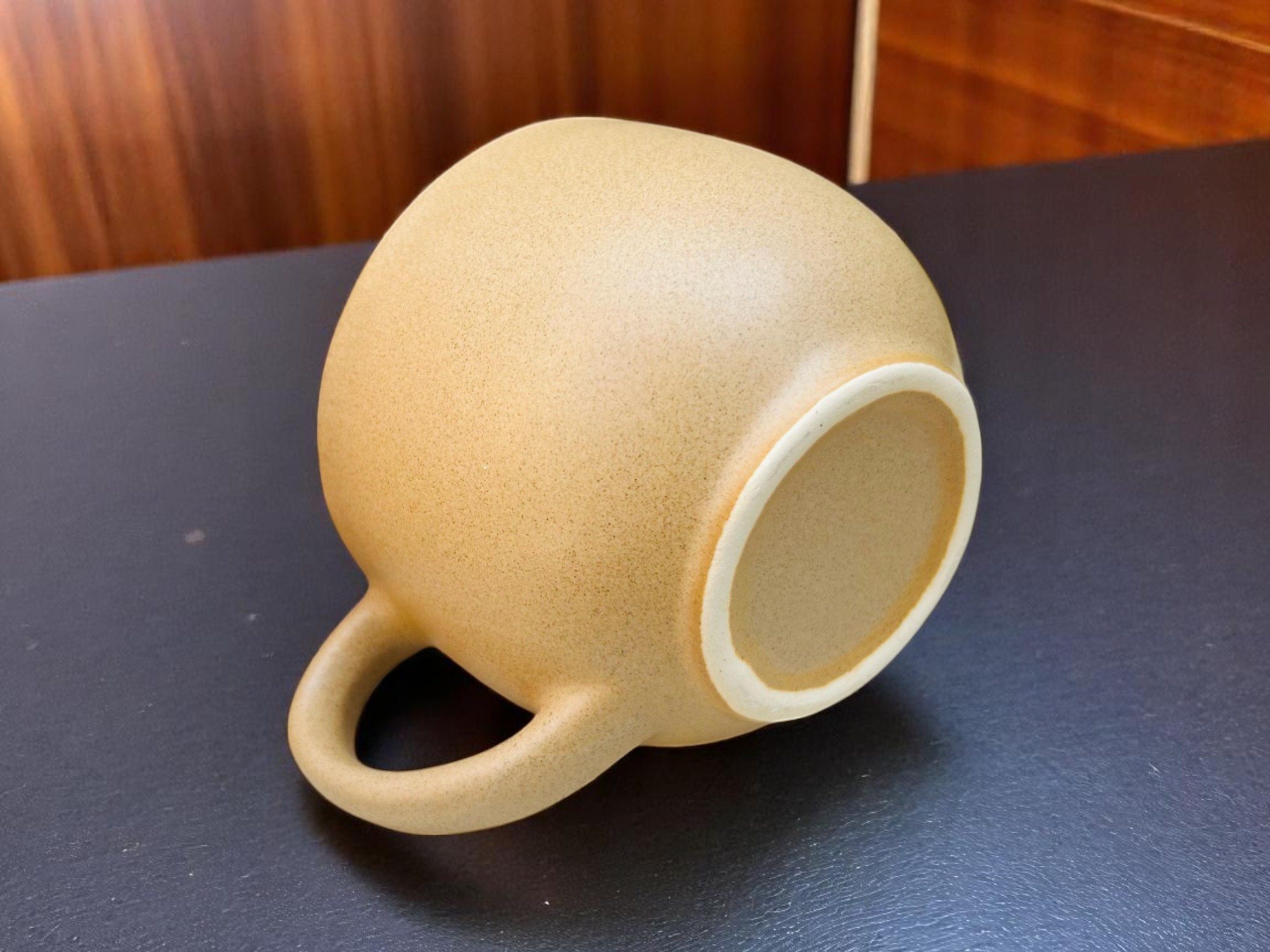 Set de 4 Tazas de Gres de 14 oz – Cerámica Artesanal en Color Avellana – Diseño Café/Marrón con Acabado Natural – Apta para Café, Té o Chocolate - Imagen 3